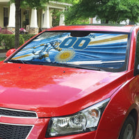 Personalized Argentina Football Champions Auto Sun Shade Sun Of May Lion Mascot - Style of King
