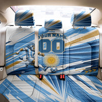 Personalized Argentina Football Champions Back Car Seat Cover Sun Of May Lion Mascot - Style of King