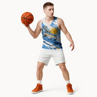 Personalized Argentina Football Champions Basketball Jersey Sun Of May Lion Mascot - Style of King