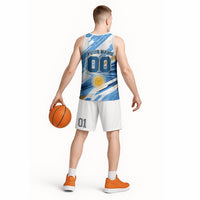 Personalized Argentina Football Champions Basketball Jersey Sun Of May Lion Mascot - Style of King
