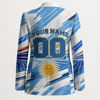Personalized Argentina Football Champions Blazer Sun Of May Lion Mascot - Style of King