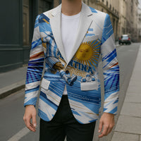 Personalized Argentina Football Champions Blazer Sun Of May Lion Mascot - Style of King