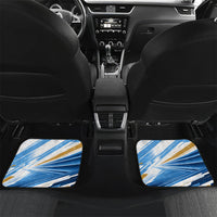 Personalized Argentina Football Champions Car Mats Sun Of May Lion Mascot - Style of King