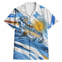 Personalized Argentina Football Champions Hawaiian Shirt Sun Of May Lion Mascot - Style of King