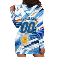 Personalized Argentina Football Champions Hoodie Dress Sun Of May Lion Mascot - Style of King