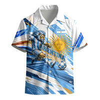 Personalized Argentina Football Champions Kid Hawaiian Shirt Sun Of May Lion Mascot - Style of King
