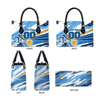 Personalized Argentina Football Champions Leather Bag Sun Of May Lion Mascot - Style of King