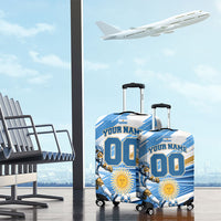 Personalized Argentina Football Champions Luggage Cover Sun Of May Lion Mascot - Style of King