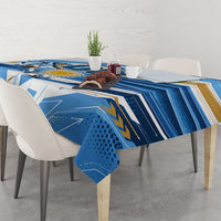 Personalized Argentina Football Champions Tablecloth Sun Of May Lion Mascot - Style of King