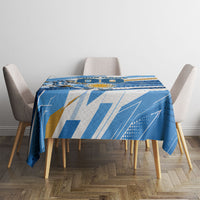 Personalized Argentina Football Champions Tablecloth Sun Of May Lion Mascot - Style of King