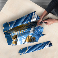 Personalized Argentina Football Champions Umbrella Sun Of May Lion Mascot - Style of King