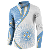 Personalized Argentina Football Fan Pride Button Sweatshirt Sun Of May Motif With Distressed Textures And Waves