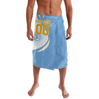 Personalized Argentina Football Fan Pride Lavalava Sun Of May Motif With Distressed Textures And Waves