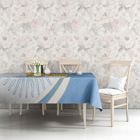 Personalized Argentina Football Fan Pride Tablecloth Sun Of May Motif With Distressed Textures And Waves