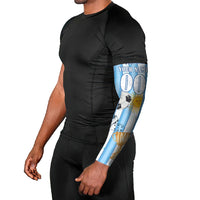 Personalized Argentina Football Fan Arm Sleeves Sun Of May - Albiceleste Stripes Argentina Flag