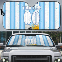 Personalized Argentina Football Fan Auto Sun Shade Sun Of May - Albiceleste Stripes Argentina Flag