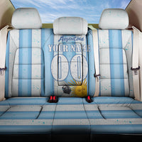 Personalized Argentina Football Fan Back Car Seat Cover Sun Of May - Albiceleste Stripes Argentina Flag