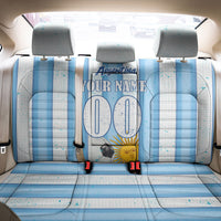 Personalized Argentina Football Fan Back Car Seat Cover Sun Of May - Albiceleste Stripes Argentina Flag