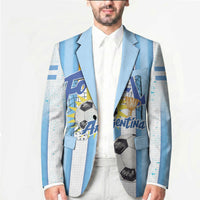 Personalized Argentina Football Fan Blazer Sun Of May - Albiceleste Stripes Argentina Flag