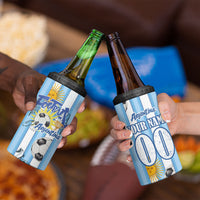 Personalized Argentina Football Fan 4 in 1 Can Cooler Tumbler Sun Of May - Albiceleste Stripes Argentina Flag