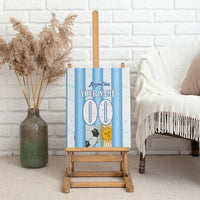 Personalized Argentina Football Fan Canvas Wall Art Sun Of May - Albiceleste Stripes Argentina Flag