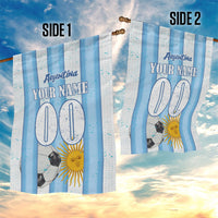 Personalized Argentina Football Fan Garden Flag Sun Of May - Albiceleste Stripes Argentina Flag