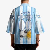 Personalized Argentina Football Fan Kimono Sun Of May - Albiceleste Stripes Argentina Flag