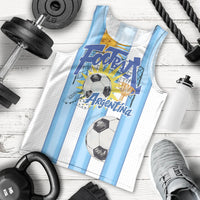 Personalized Argentina Football Fan Men Tank Top Sun Of May - Albiceleste Stripes Argentina Flag
