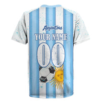 Personalized Argentina Football Fan Rugby Jersey Sun Of May - Albiceleste Stripes Argentina Flag