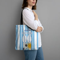 Personalized Argentina Football Fan Tote Bag Sun Of May - Albiceleste Stripes Argentina Flag