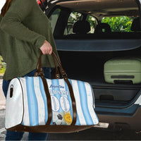 Personalized Argentina Football Fan Travel Bag Sun Of May - Albiceleste Stripes Argentina Flag