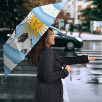 Personalized Argentina Football Fan Umbrella Sun Of May - Albiceleste Stripes Argentina Flag