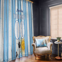Personalized Argentina Football Fan Window Curtain Sun Of May - Albiceleste Stripes Argentina Flag