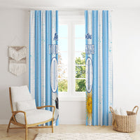 Personalized Argentina Football Fan Window Curtain Sun Of May - Albiceleste Stripes Argentina Flag