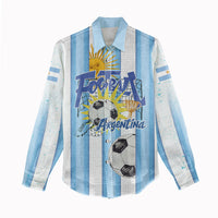 Personalized Argentina Football Fan Women Casual Shirt Sun Of May - Albiceleste Stripes Argentina Flag