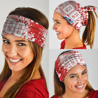 Personalized Croatia Football Wolf Mascot Neck Gaiter Checkerboard Soccer Pride - Splatter Textures
