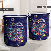 Dot Day Make Your Mark Laundry Basket Colorful Celestial Watercolor Circles And Swirling Polka Dots