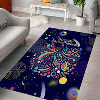 Dot Day Make Your Mark Area Rug Colorful Celestial Watercolor Circles And Swirling Polka Dots