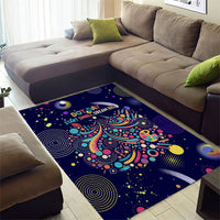 Dot Day Make Your Mark Area Rug Colorful Celestial Watercolor Circles And Swirling Polka Dots