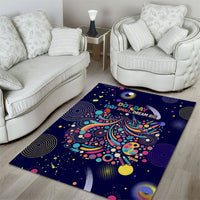 Dot Day Make Your Mark Area Rug Colorful Celestial Watercolor Circles And Swirling Polka Dots