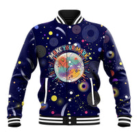 Dot Day Make Your Mark Baseball Jacket Colorful Celestial Watercolor Circles And Swirling Polka Dots