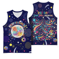 Dot Day Make Your Mark Basketball Jersey Colorful Celestial Watercolor Circles And Swirling Polka Dots