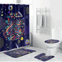 Dot Day Make Your Mark Bathroom Set Colorful Celestial Watercolor Circles And Swirling Polka Dots