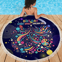Dot Day Make Your Mark Beach Blanket Colorful Celestial Watercolor Circles And Swirling Polka Dots