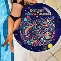 Dot Day Make Your Mark Beach Blanket Colorful Celestial Watercolor Circles And Swirling Polka Dots