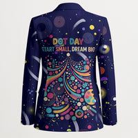 Dot Day Make Your Mark Blazer Colorful Celestial Watercolor Circles And Swirling Polka Dots