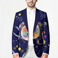Dot Day Make Your Mark Blazer Colorful Celestial Watercolor Circles And Swirling Polka Dots