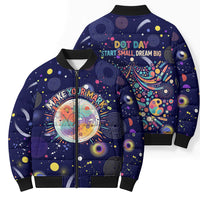Dot Day Make Your Mark Bomber Puffer Jacket Colorful Celestial Watercolor Circles And Swirling Polka Dots