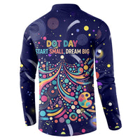 Dot Day Make Your Mark Button Sweatshirt Colorful Celestial Watercolor Circles And Swirling Polka Dots