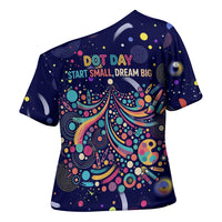 Dot Day Make Your Mark Cross Shoulder Shirt Colorful Celestial Watercolor Circles And Swirling Polka Dots